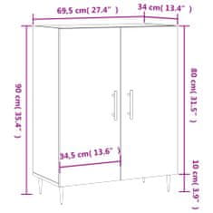 Vidaxl Příborník dub sonoma 69,5 x 34 x 90 cm kompozitní dřevo