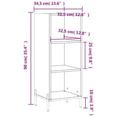 Vidaxl Příborník betonově šedý 34,5 x 32,5 x 90 cm kompozitní dřevo