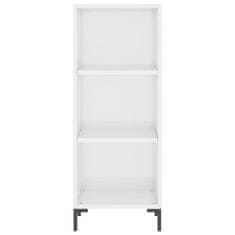 Vidaxl Skříň highboard bílá s vysokým leskem 34,5x34x180 cm kompozit