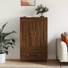 Greatstore Skříň highboard hnědý dub 69,5 x 31 x 115 cm kompozitní dřevo