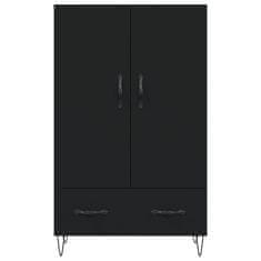 Greatstore Skříň highboard černá 69,5 x 31 x 115 cm kompozitní dřevo