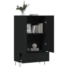 Greatstore Skříň highboard černá 69,5 x 31 x 115 cm kompozitní dřevo