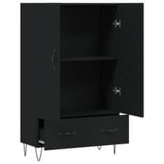 Greatstore Skříň highboard černá 69,5 x 31 x 115 cm kompozitní dřevo