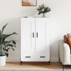 Greatstore Skříň highboard bílá 69,5 x 31 x 115 cm kompozitní dřevo