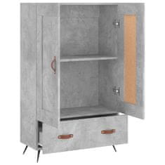 Greatstore Skříň highboard betonově šedá 69,5x31x115 cm kompozitní dřevo