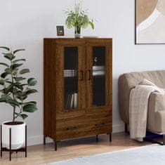 Greatstore Skříň highboard hnědý dub 69,5 x 31 x 115 cm kompozitní dřevo