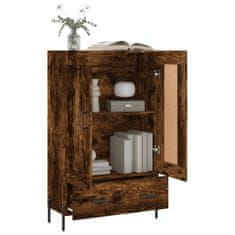 Greatstore Skříň highboard kouřový dub 69,5 x 31 x 115 cm kompozitní dřevo