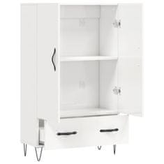 Greatstore Skříň highboard lesklá bílá 69,5 x 31 x 115 cm kompozitní dřevo