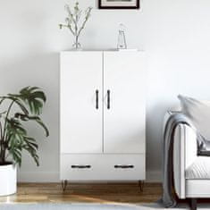 Greatstore Skříň highboard lesklá bílá 69,5 x 31 x 115 cm kompozitní dřevo