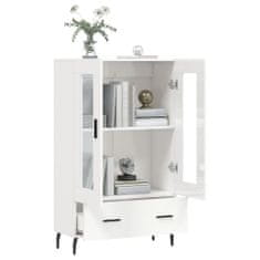 Greatstore Skříň highboard lesklá bílá 69,5 x 31 x 115 cm kompozitní dřevo