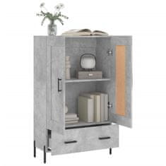 Greatstore Skříň highboard betonově šedá 69,5x31x115 cm kompozitní dřevo