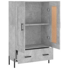 Greatstore Skříň highboard betonově šedá 69,5x31x115 cm kompozitní dřevo