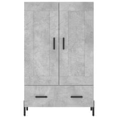 Greatstore Skříň highboard betonově šedá 69,5x31x115 cm kompozitní dřevo