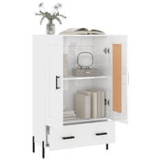 Greatstore Skříň highboard lesklá bílá 69,5 x 31 x 115 cm kompozitní dřevo