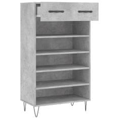 Greatstore Botník betonově šedý 60 x 35 x 105 cm kompozitní dřevo