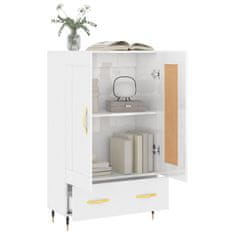 Greatstore Skříň highboard lesklá bílá 69,5 x 31 x 115 cm kompozitní dřevo