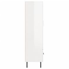 Greatstore Skříň highboard lesklá bílá 69,5 x 31 x 115 cm kompozitní dřevo