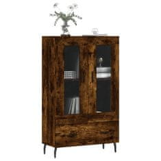 Greatstore Skříň highboard kouřový dub 69,5 x 31 x 115 cm kompozitní dřevo