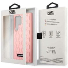 Karl Lagerfeld KLHCS23LRUPKLPP hard silikonové pouzdro Samsung Galaxy S23 ULTRA 5G pink 3D Monogram