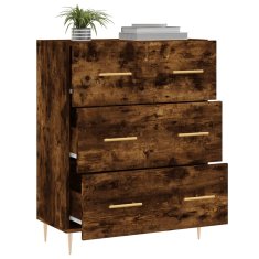 Greatstore Příborník kouřový dub 69,5 x 34 x 90 cm kompozitní dřevo