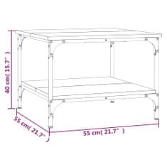 Vidaxl Konferenční stolek kouřový dub 55 x 55 x 40 cm kompozitní dřevo