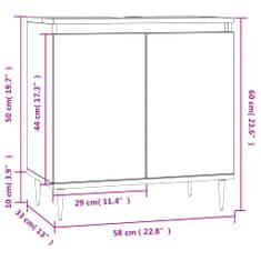 Greatstore Koupelnová skříňka hnědý dub 58 x 33 x 60 cm kompozitní dřevo