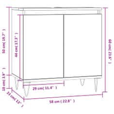 Greatstore Koupelnová skříňka bílá 58 x 33 x 60 cm kompozitní dřevo