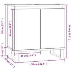 Greatstore Koupelnová skříňka dub sonoma 58 x 33 x 60 cm kompozitní dřevo