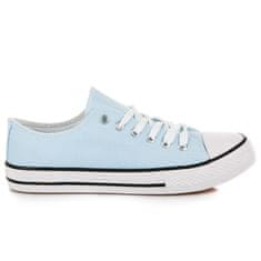 Amiatex Pohodlné modré textilní tenisky + Ponožky Gatta Calzino Strech, odstíny modré, 39