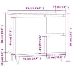 Vidaxl Koupelnová skříňka černá 65 x 33 x 60 cm kompozitní dřevo