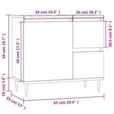 Vidaxl Koupelnová skříňka bílá 65 x 33 x 60 cm kompozitní dřevo