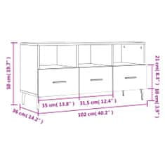 Vidaxl TV skříňka kouřový dub 102 x 36 x 50 cm kompozitní dřevo