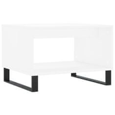 Greatstore Konferenční stolek bílý 60 x 50 x 40 cm kompozitní dřevo