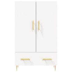 Greatstore Skříň highboard bílá 69,5 x 31 x 115 cm kompozitní dřevo