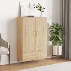 Greatstore Skříň highboard dub sonoma 69,5 x 31 x 115 cm kompozitní dřevo