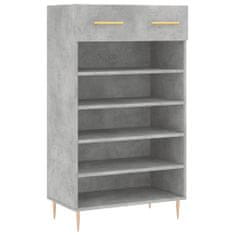 Greatstore Botník betonově šedý 60 x 35 x 105 cm kompozitní dřevo