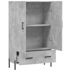 Greatstore Skříň highboard betonově šedá 69,5x31x115 cm kompozitní dřevo