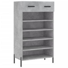 Greatstore Botník betonově šedý 60 x 35 x 105 cm kompozitní dřevo