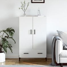 Greatstore Skříň highboard bílá 69,5 x 31 x 115 cm kompozitní dřevo