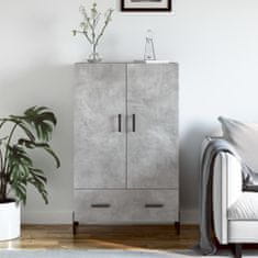 Greatstore Skříň highboard betonově šedá 69,5x31x115 cm kompozitní dřevo