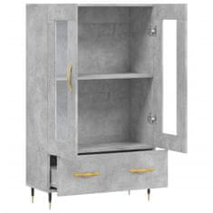 Greatstore Skříň highboard betonově šedá 69,5x31x115 cm kompozitní dřevo