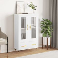 Greatstore Skříň highboard bílá 69,5 x 31 x 115 cm kompozitní dřevo