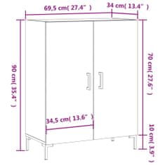 Vidaxl Příborník bílý 69,5 x 34 x 90 cm kompozitní dřevo