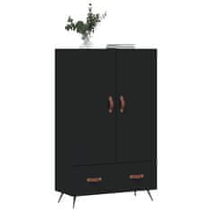 Greatstore Skříň highboard černá 69,5 x 31 x 115 cm kompozitní dřevo