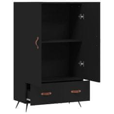 Greatstore Skříň highboard černá 69,5 x 31 x 115 cm kompozitní dřevo