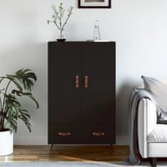 Greatstore Skříň highboard černá 69,5 x 31 x 115 cm kompozitní dřevo