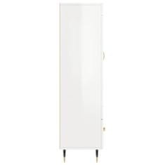 Vidaxl Skříň highboard lesklá bílá 69,5 x 31 x 115 cm kompozitní dřevo