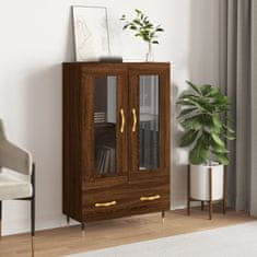 Greatstore Skříň highboard hnědý dub 69,5 x 31 x 115 cm kompozitní dřevo