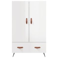 Greatstore Skříň highboard lesklá bílá 69,5 x 31 x 115 cm kompozitní dřevo