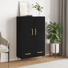 Vidaxl Skříň highboard černá 69,5 x 31 x 115 cm kompozitní dřevo